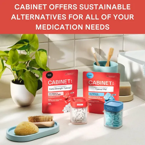Vista 6 de Cabinet: 500 mg de acetaminofeno para aliviar el dolor de cabeza, dolores de muelas, dolor de garganta y reductor de fiebre, 120 tabletas