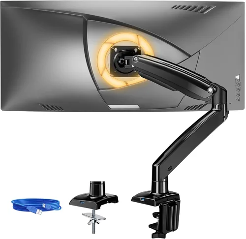 Vista 15 de ErGear Brazo de monitor doble, soporte de monitor ajustable completo para pantallas de 13 a 32 pulgadas, soporte de monitor de computadora