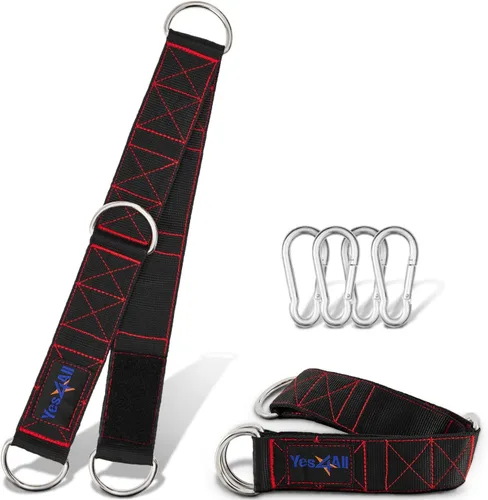 Vista 9 de Yes4All Neutral Paddle Grip LAT Pull Down Bar, Range of Motion Spreader Handle Cable Attachments