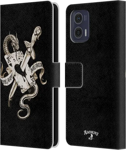 Vista 10 de Head Case Designs Officially Licensed Alchemy Gothic 13 Dagger Illustration Leather Book Wallet Case Cover Compatible with Motorola Moto G73 5G