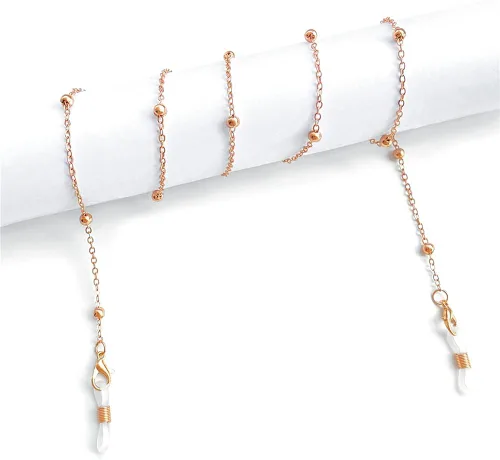 Vista 8 de Cadena de gafas para mujer con cuentas retenedor máscara titular de cristal de lectura collar cordón