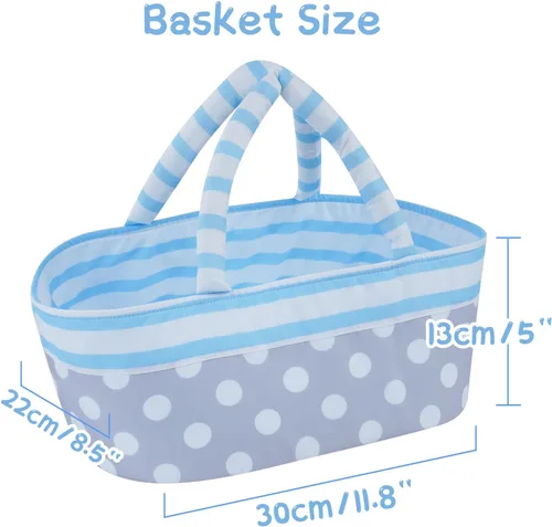 Vista 3 de BABESIDE Juego de 8 piezas de ropa para muñeca bebé con cuna para muñecas de 8-10-12 pulgadas, ropa y accesorios para muñeca bebé Bitty para bebés