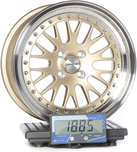 Vista 6 de Circuit Performance CP21 16x8 Oro Blanco 4×100 [+0.984 in] compatible con Honda Civic EK EG, Acura Integra, BMW E30, Mazda Miata