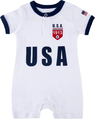 Vista 2 de Cnins Camiseta de fútbol para niños pequeños de 0 a 24 M para fanáticos de los deportes, camiseta de fútbol para niñas recién nacidas, mameluco