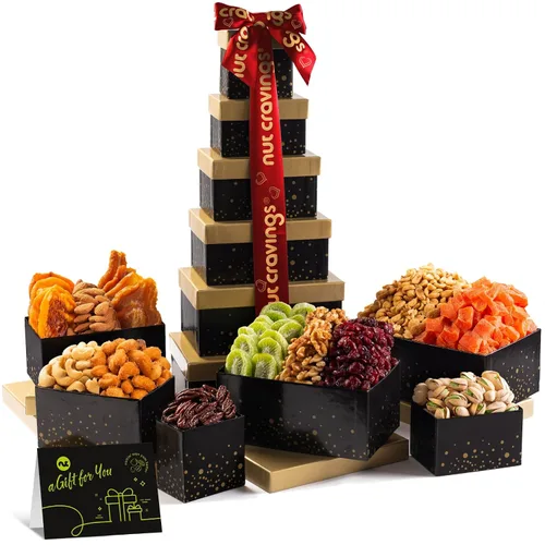 Vista 15 de NUT CRAVINGS - Cesta de regalo de frutas secas y nueces mixtas