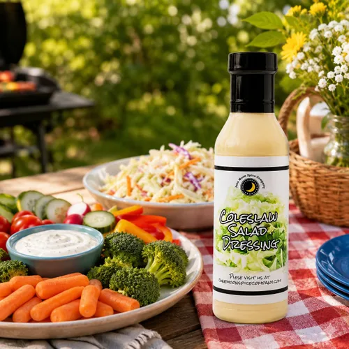 Vista 7 de Aderezo para ensalada de col Botella de 12 onzas líquidas con tapa de bloqueo de sabor Fabricado en lotes pequeños Premium Aderezo