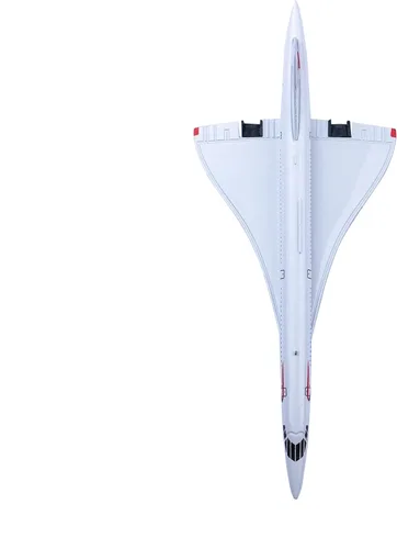 Vista 3 de Modelo de avión British Airways G-BOAC Concorde Modelo Avión Avión Metal Aviones de aleación fundida a presión para regalo y colección