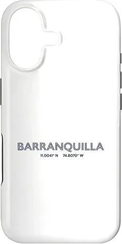 Vista 32 de Colombia City Coordinates - Barranquilla Case for iPhone 16