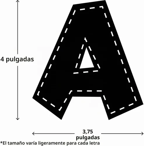 Vista 6 de Teacher Created Resources Black Stitch - Letras divertidas de 4 pulgadas (TCR75150)