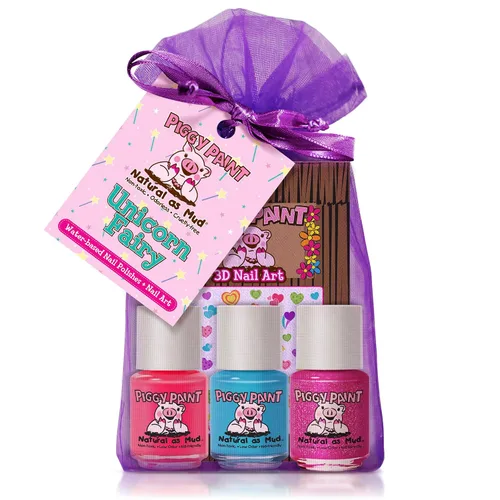 Vista 13 de Piggy Paint 4 Esmaltes Neón Set de Caja (¡Bonificación: ¡Resplandor Blacklight!)