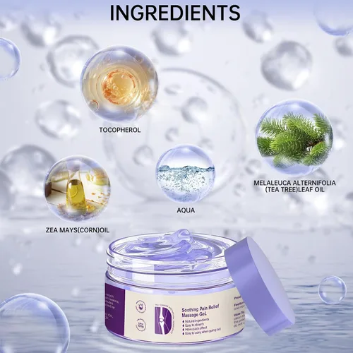 Vista 2 de 2 unidades de gel morado para el dolor de las articulaciones, gel de masaje calmante para aliviar el dolor, crema reparadora de articulaciones