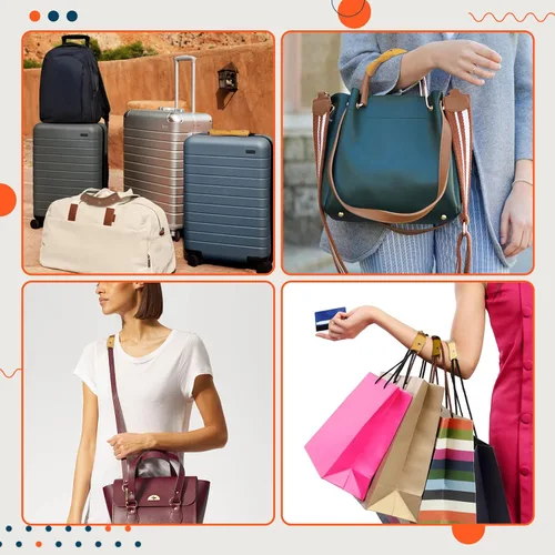 Vista 5 de IUAQDP 2 piezas de funda de cuero para asa de bolso, bolsa de equipaje, protector de agarre con cierre de latón, correa de bolso suave