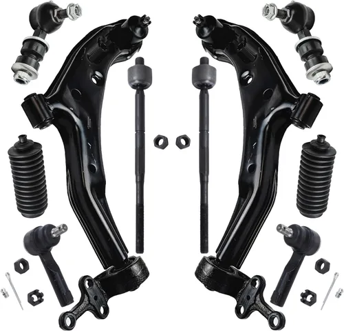 Vista 81 de Detroit Axle - Kit de suspensión delantera de 10 piezas para Chevrolet Trailblazer GMC Envoy 2004-2007 2005 2006 Soportes de brazo de control
