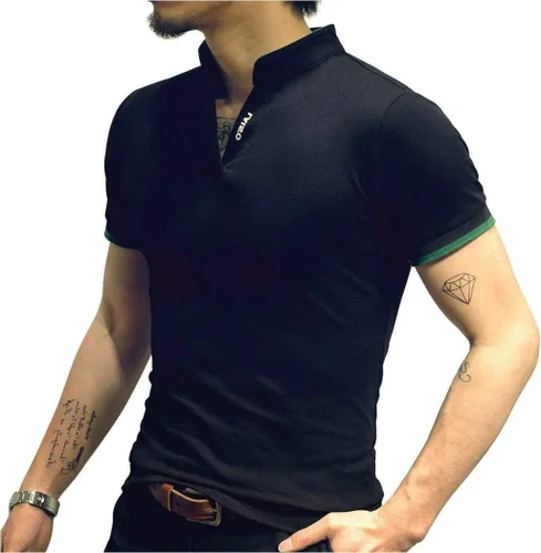 Vista 6 de LOGEEYAR Camisa polo de moda para hombre, de manga larga, ajustada, Henley, ropa de algodón piqué