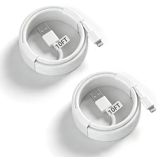 Vista 9 de [Certificado MFi de Apple] Cable USB A a Lightning corto de 3.3 pies, cable USB Carplay para automóvil, cable de carga Lightning compatible