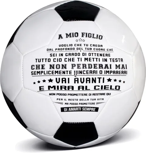 Vista 5 de Balón de fútbol tradicional tamaño 5, regalos para hija, hijo, nieto, regalos de fútbol inspiradores personalizados y atractivos
