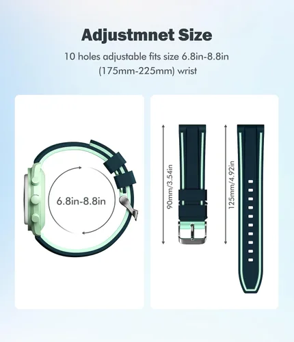 Vista 7 de Correas para reloj Moonswatch, correa de silicona suave compatible con reloj Omega x Swatch MoonSwatch Speedmaster de 0.78 pulgadas, correa