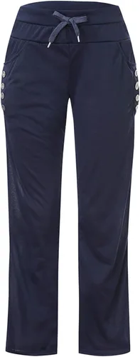 Vista 4 de LRMQS Pantalones deportivos holgados casuales para mujer, con cordón elástico, pantalones de entrenamiento de otoño 2023, pantalones