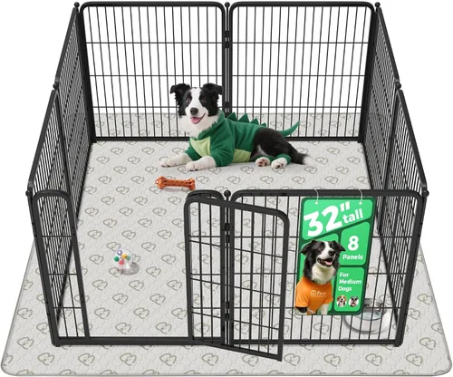 Vista 99 de FXW Homeplus Unleashed Corralito para Perros de Interior - Juego Sin Estrés y Seguro, Resistente de 24 Pulgadas 2 Paneles Corralito para Cachorros