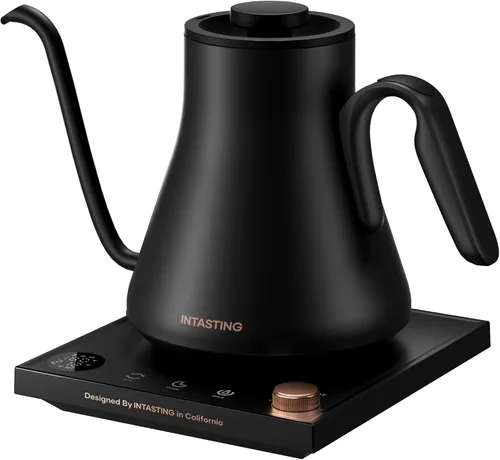 Vista 12 de INTASTING Hervidor Eléctrico, Hervidor Eléctrico de Cuello de Ganso, Control Preciso de Temperatura de ±1℉, Interior de Acero Inoxidable, Blanco