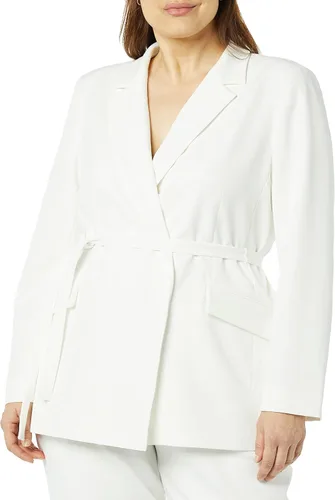 Vista 4 de The Drop Blazer Ren Wrap con cinturón frontal para mujer