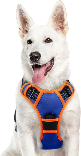 Vista 77 de Eagloo Arnés para perro pequeño, sin tirones, chaleco de servicio con tiras reflectantes y asa de control, ajustable y cómodo para caminar, arnés