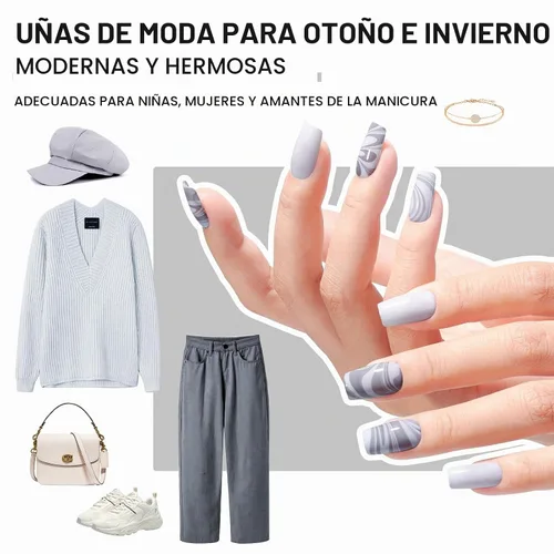 Vista 5 de GELLEN Juego de Esmalte de Uñas en 4 Colores Negro, Blanco, Gris & Base y Capa Superior, Esmalte de Uñas de Tendencia Otoño/Invierno Negro, Blanco