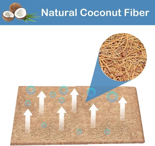 Vista 5 de Rollo de revestimiento de coco, 16 x 118 pulgadas, forro de coco natural para macetas, tapete de revestimiento de fibra de coco para cesta colgante