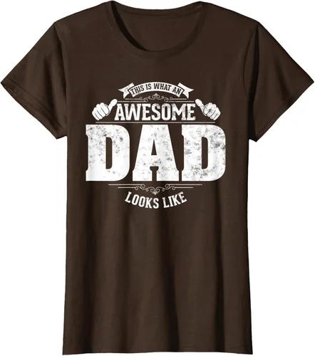 Vista 20 de This is what a awesome dad looks like vintage style design T-Shirt, Negro