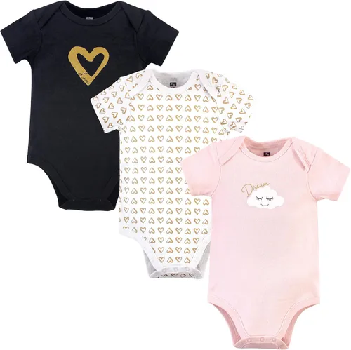 Vista 220 de Hudson Baby baby-girls Cotton Bodysuits 3-pack