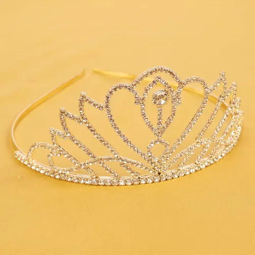 Vista 3 de Touchstone Royal Fashion Fiesta Simbólica Sucesión Hereditaria Denota Alto Estatus Rhinestone Diseñador Joyería Tiara Corona para Mujer.