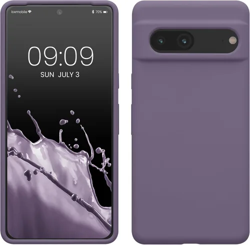 Vista 87 de kwmobile Funda compatible con Google Pixel 7 - Funda de silicona TPU con acabado suave - Piedra antigua