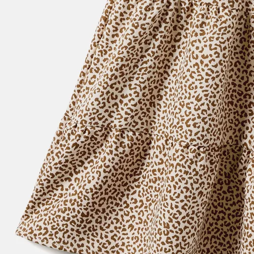 Vista 7 de IFFEI Vestidos de verano para mamá y yo, estilo bohemio, a juego, con volantes, manga abombada, cintura alta, vestido largo por debajo