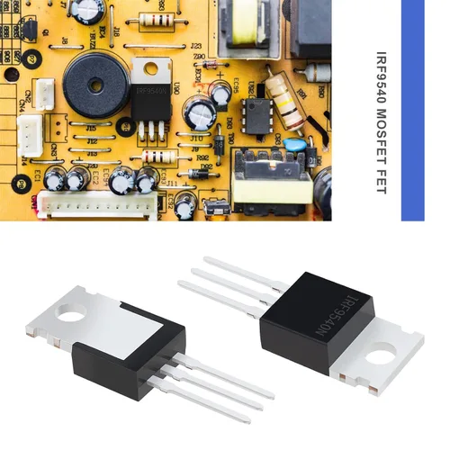 Vista 2 de ECSiNG 20pcs IRF9540 MOSFET transistor MOSFET Tubos de efecto de campo 23A 100V 3 Pin P-Channel Rectificador Accesorios Electrónicos Reemplazo