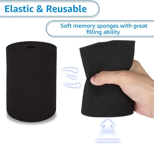 Vista 5 de LANIAKEA Espuma para voltear tazas, 12 piezas de insertos de espuma para manualidades de vasos de 10 a 40 onzas, insertos de girador de vaso negro