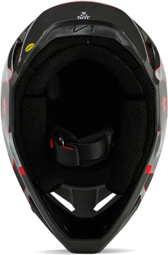 Vista 5 de Fox Racing Casco unisex para motocross V1, gris/rojo, talla XXL