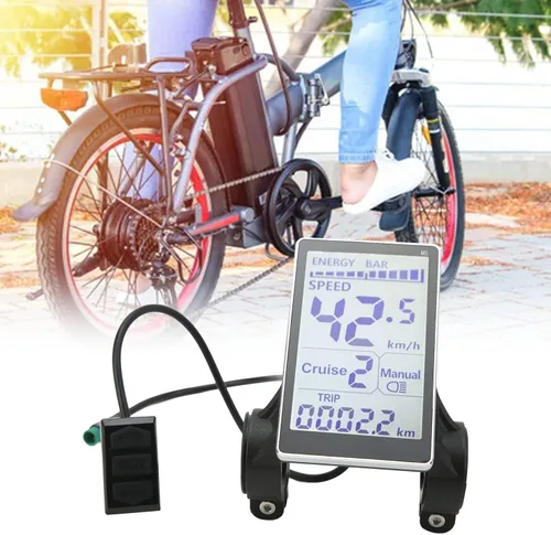 Vista 3 de Pantalla de panel LCD M5, pantalla LCD EBike, Medidor LCD de bicicleta eléctrica 5 pines 24V 36V 48V 60V Universal E Scooter M5 Pantalla de panel