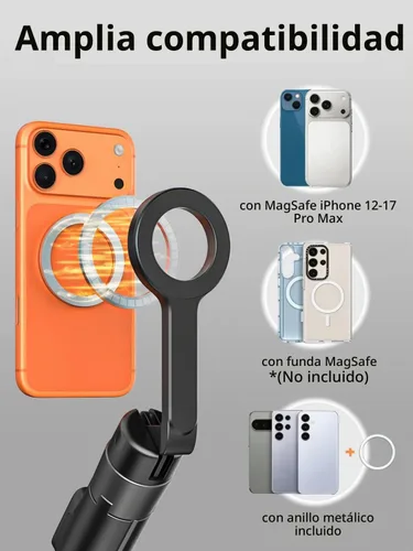 Vista 3 de USKEYVISION Trípode magnético del teléfono de 69" para el iPhone w/control