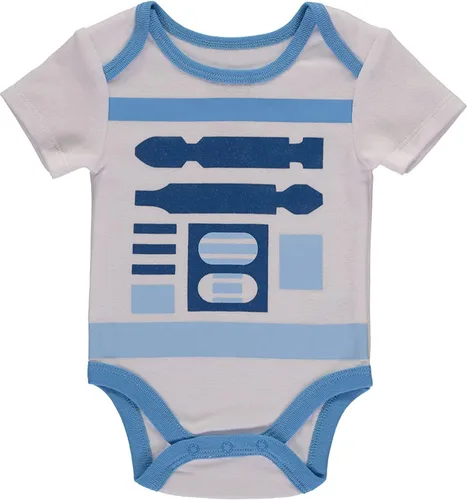Vista 4 de Disney Paquete de cinco mamelucos de manga corta de Star Wars para bebés, ropa de bebé de Star Wars de una pieza, multipacksuit-ropa