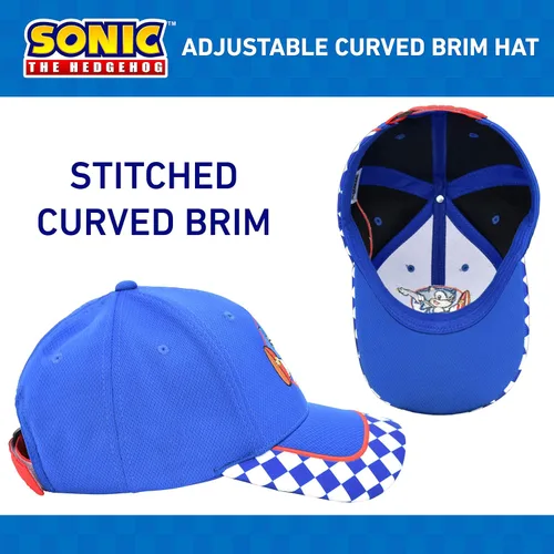 Vista 4 de Sonic The Hedgehog Baseball Cap, Kids Adjustable Baseball Hat