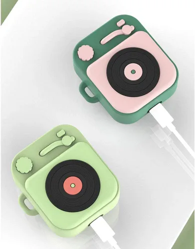 Vista 5 de Funda compatible con auriculares Airpods 1 y 2, diseño creativo retro de Mapoo, silicona suave, impermeable, a prueba de golpes, funda protectora