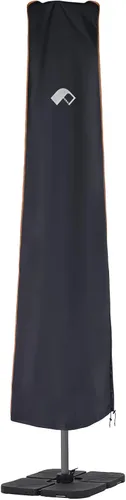 Vista 8 de PALON Funda para sombrilla de patio al aire libre, 420D, impermeable, con cremallera y cordón retráctil, anti-UV, resistente al viento, para Negro