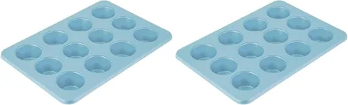 Vista 24 de KitchenAid Molde antiadherente de acero aluminizado, apto para lavavajillas, agave, 12 tazas