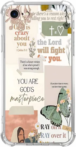 Vista 67 de Funda para Celular con Versículos de la Biblia, Colocación de Citas Cristianas de Jesús, Diseño Collage, Funda Protectora Suave de TPU de Moda