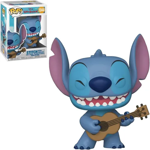 Vista 2 de Funko POP Disney: Lilo & Stitch - Figura de vinilo de Stitch with Ukelele Pop! (incluye funda protectora compatible con caja Pop Box), multicolor