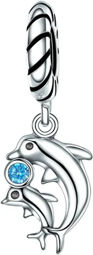 Vista 8 de Dije de plata de ley 925 para perro, dinosaurio, araña, gato, animal, delfín, ratón para pulsera Pandora Mariposa