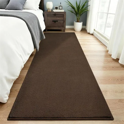 Vista 34 de Vasofe Alfombra de pasillo negra de 2 x 4 pulgadas, alfombra antideslizante de espuma viscoelástica gruesa para interiores, para guardería Negro