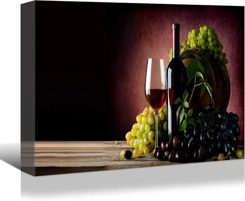 Vista 30 de Denozer - Lienzo decorativo para cocina, diseño de vino tinto (16.0 x 12.0 in)