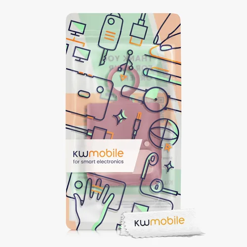 Vista 7 de kwmobile Funda compatible con Samsung Galaxy Z Flip4 - Funda suave con acabado de silicona y bucle de anillo de dedo - Rosa oscuro