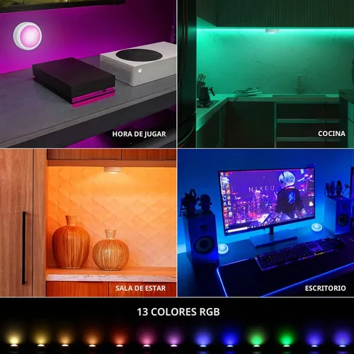 Vista 7 de Luces de botón con control remoto, iluminación de disco alimentadas por batería, luces de botón LED, luces LED de batería con control remoto, luces